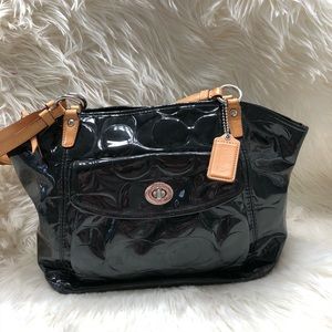 Coach patent leather tote
